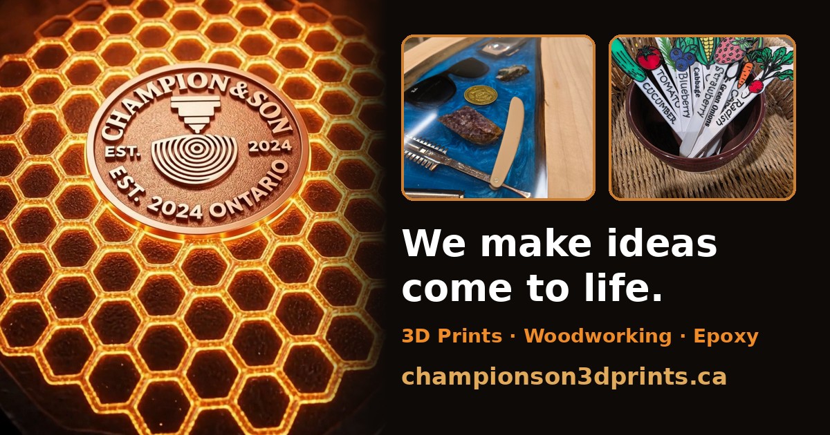 CS3D | Champion & Son 3D Prints & Woodworking