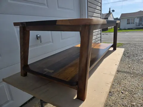 Northern Birch & Black Epoxy Coffee Table, photo 3